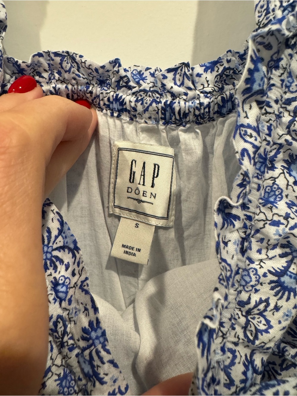 GAP x Doen Blue and White Floral Midi Dress - Picture 3 of 5